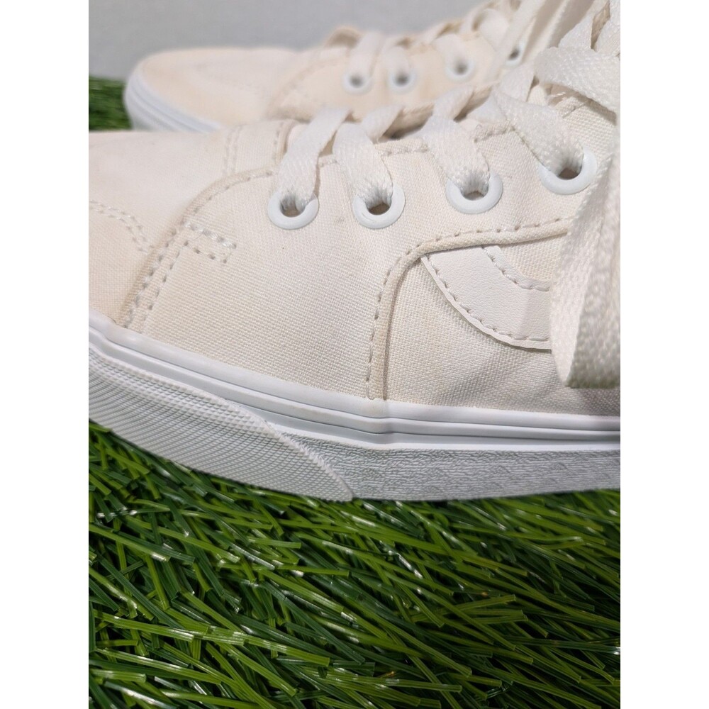 Vans Sk8-Hi Shoes Womens Size 9 White Skate High Top Sneakers Canvas Athletic - Picture 7 of 16